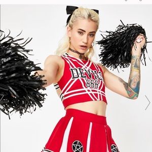 Satan’s Cheerleader Costume Set